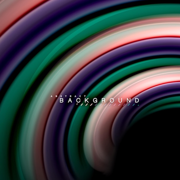 Fluid mixing colors vector wave abstract background design Colorful mesh waves
