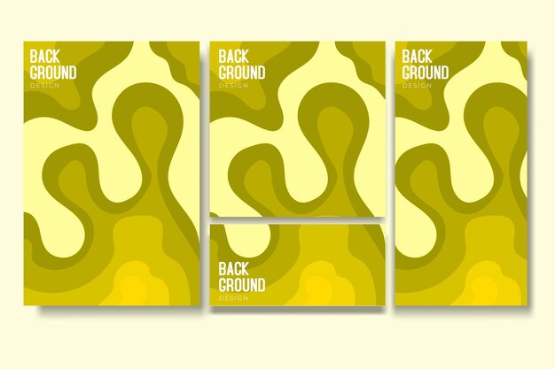 Flyer and Social Media Bundle Set with Abstract Background Geometric
