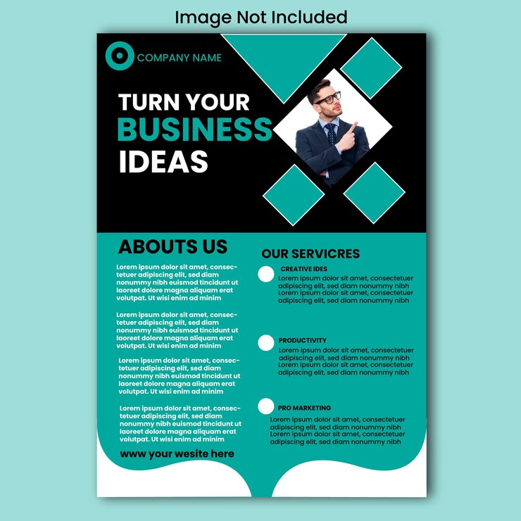 Vector flyer template design