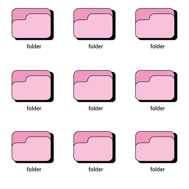 Vector folder file