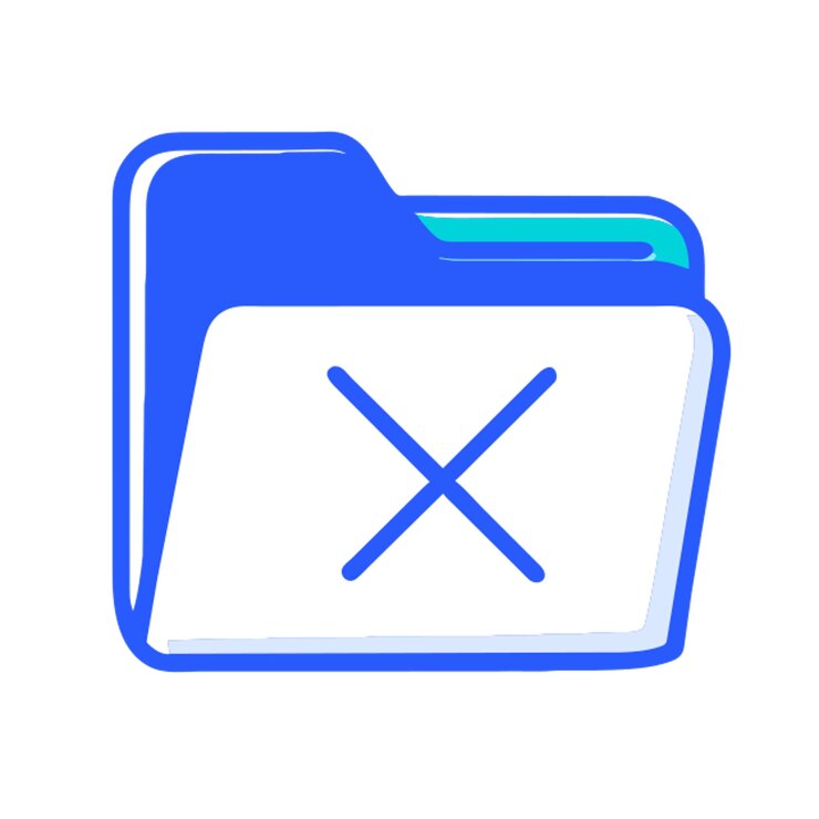Vector folder icon offset fill