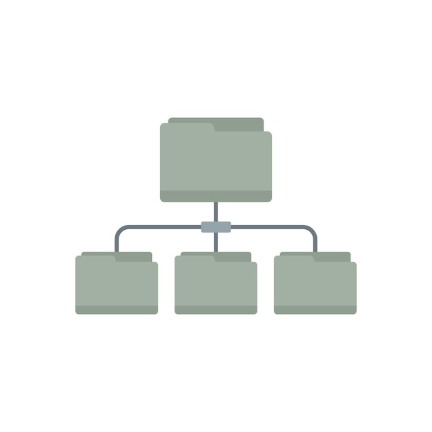Folder network icon Flat illustration of Folder network vector icon isolated on white background