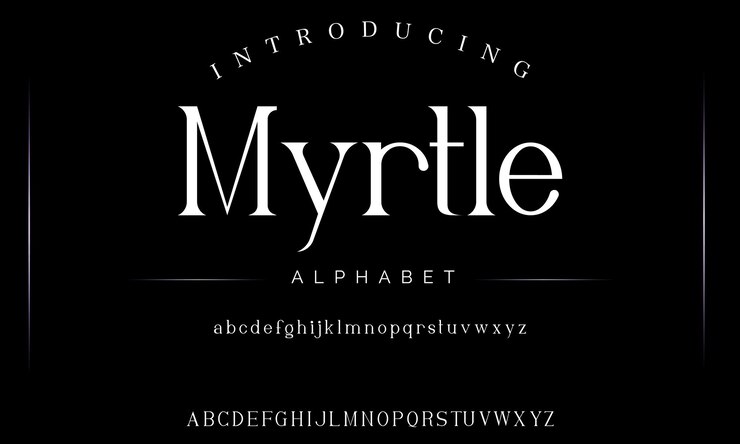 Font alfabet abstrak minimalis modern Tipografi teknologi film elektronik musik digital