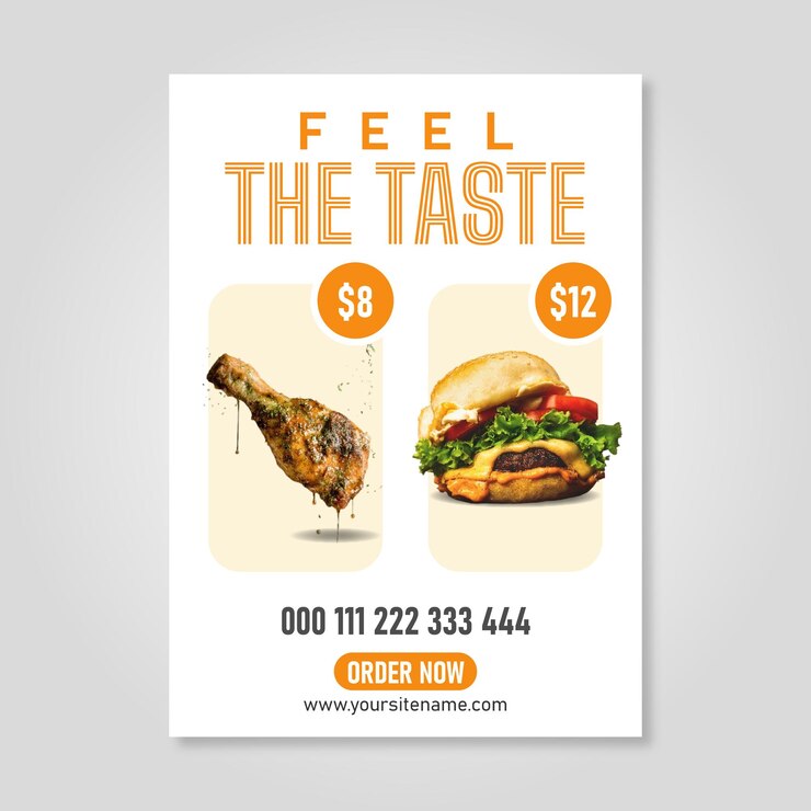 Food Advertisement Chicken and Burger Special