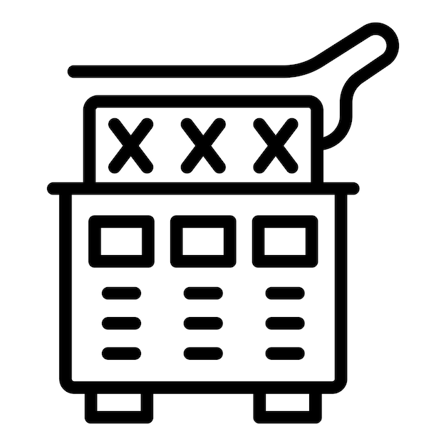 food deep fryer icon outline food deep fryer vector icon for web design isolated on white background