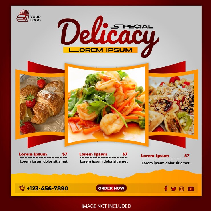 Vector food flyer design