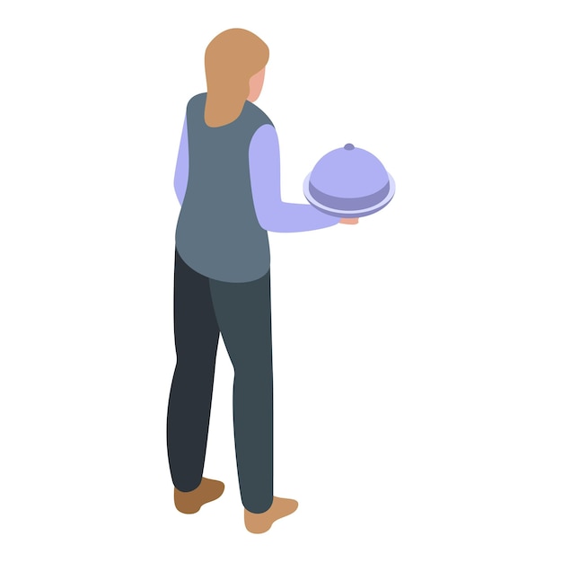food person icon isometric vector critic safety cooking control