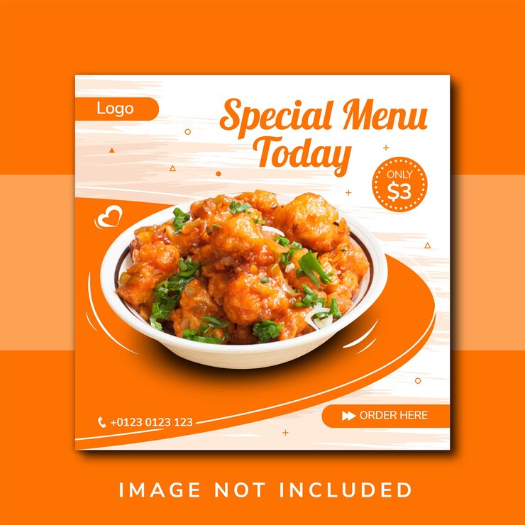 Food social media promotion and instagram banner post design