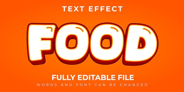 food text effect with and red design