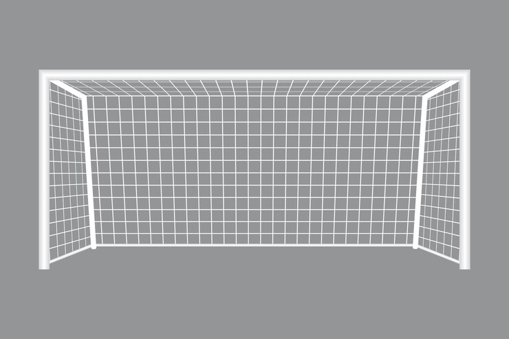 Football goal vector illustration isolated on grey background