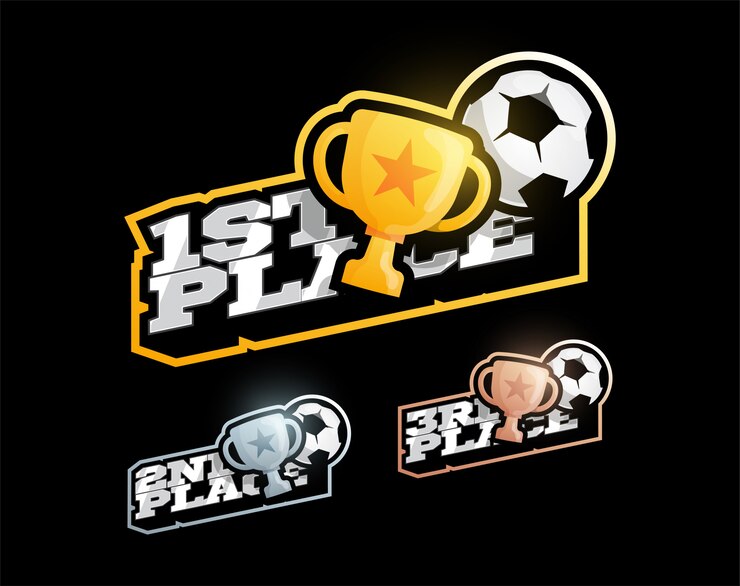 Vector football or soccer victory competition