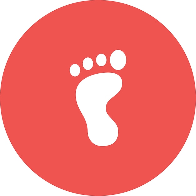 Footprint vector icon illustration of History iconset