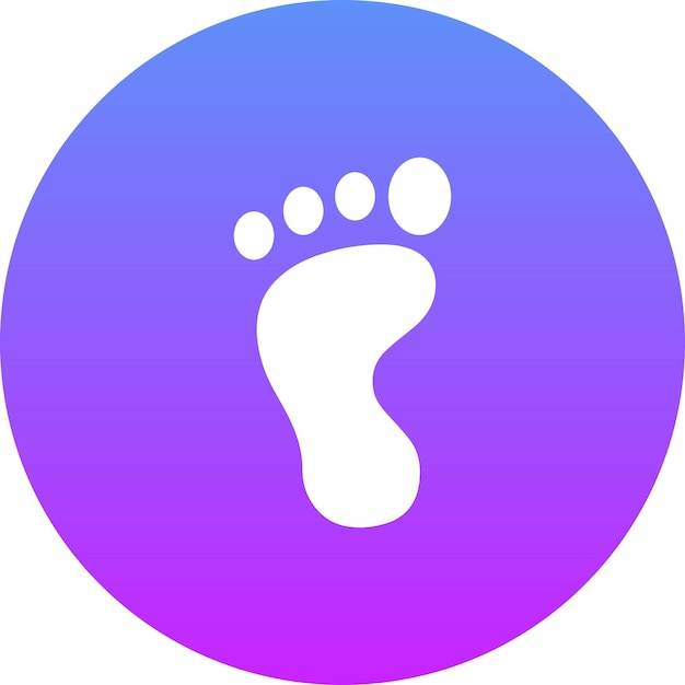 Footprint vector icon illustration of History iconset