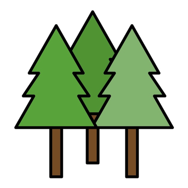 Forest Flat Illustration