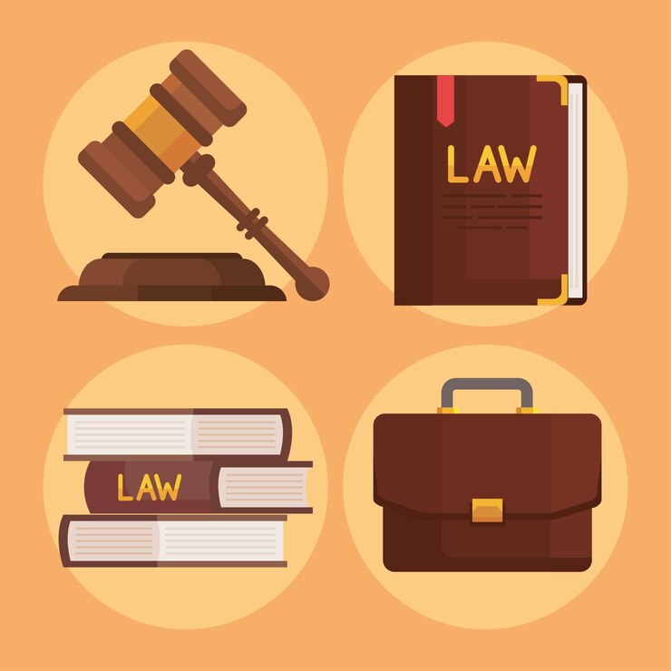 Vector four law and justice icons