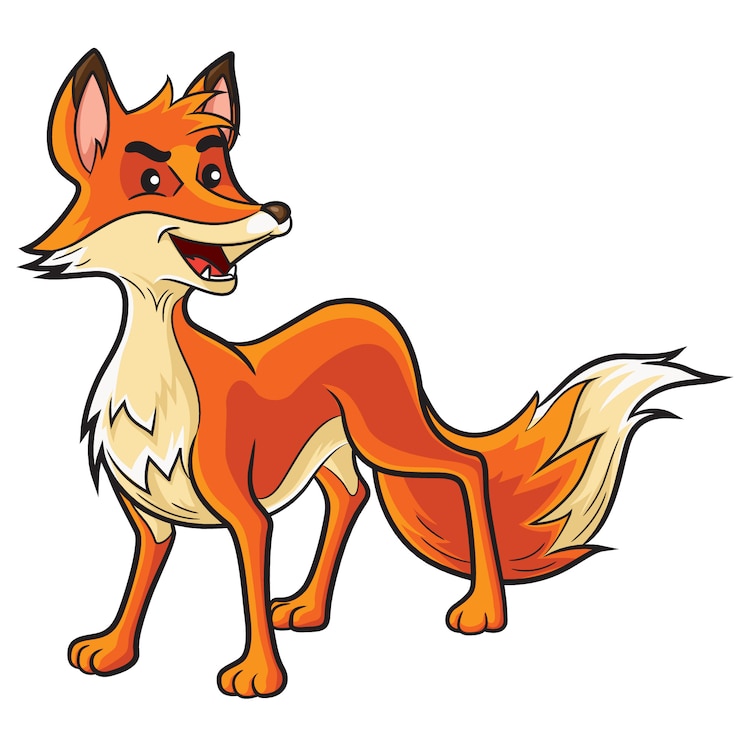 Vector fox cartoon