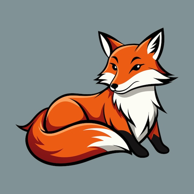 Fox Lying Down Vector