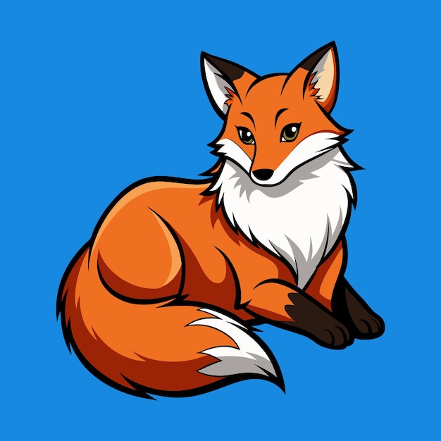 Fox Lying Down Vector