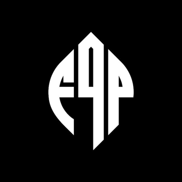fqp circle letter logo design with circle and ellipse shape fqp ellipse letters with typographic style the three initials form a circle logo fqp circle emblem abstract monogram letter mark vector