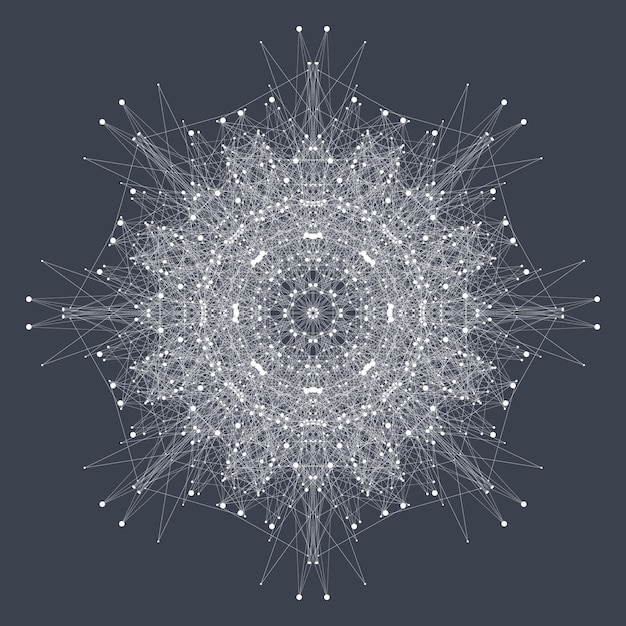 Fractal element with compounds lines and dots