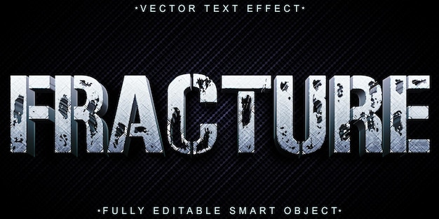 Fracture Vector Fully Editable Smart Object Text Effect