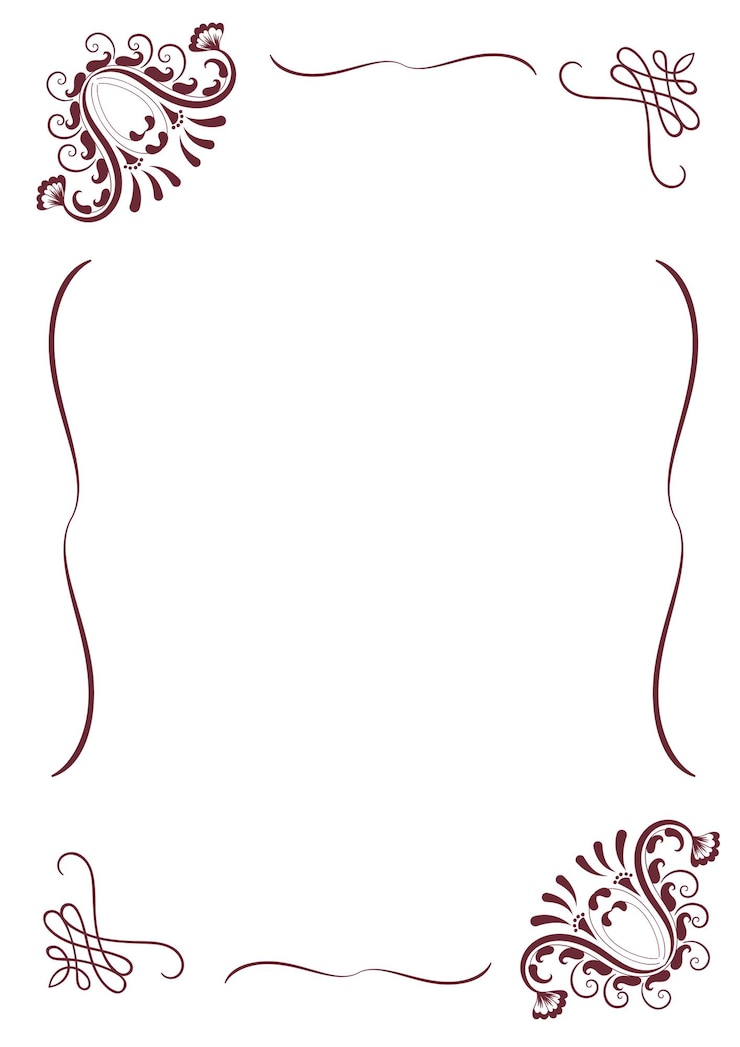 Vector frame border flower buds