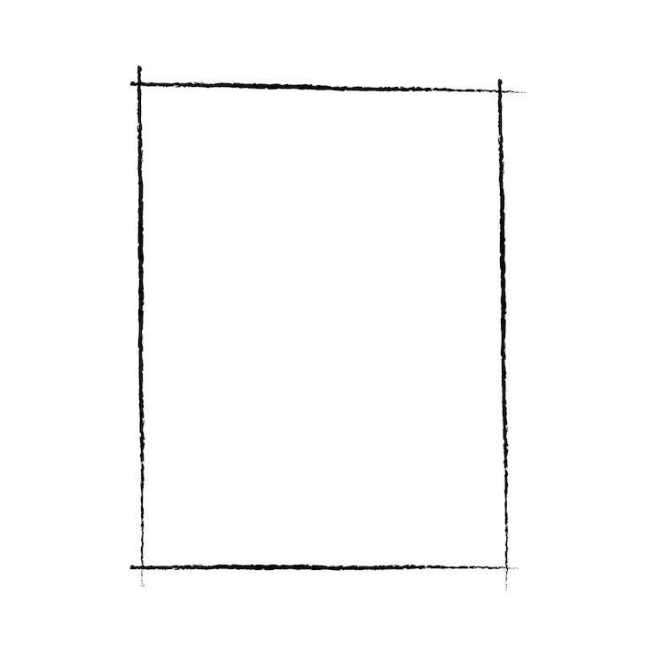 Frame border grunge shape icon for decorative vintage doodle element for design
