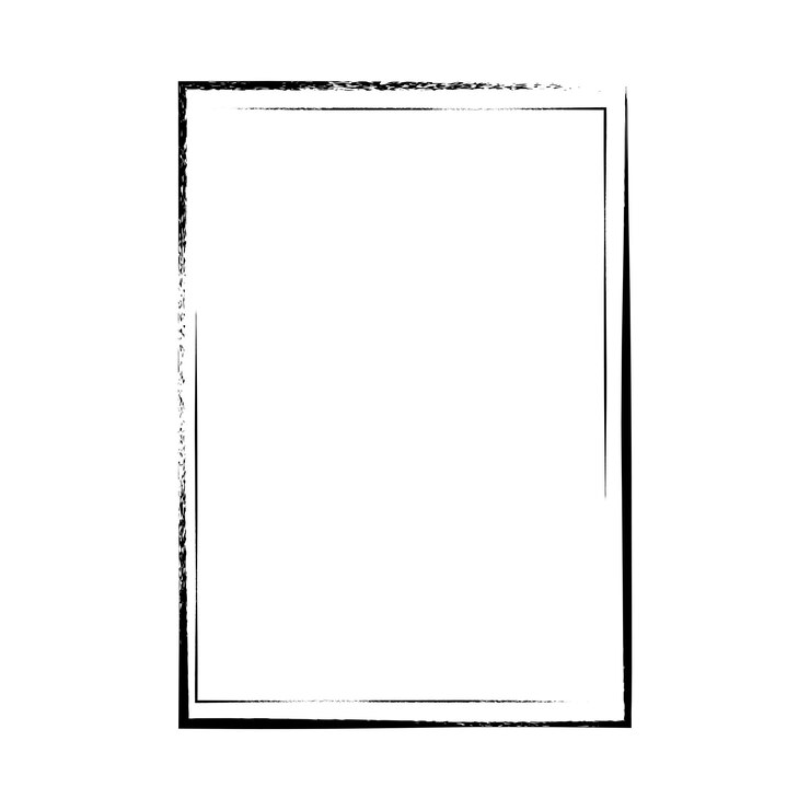 Frame border grunge texture shape icon for decorative vintage doodle element for design
