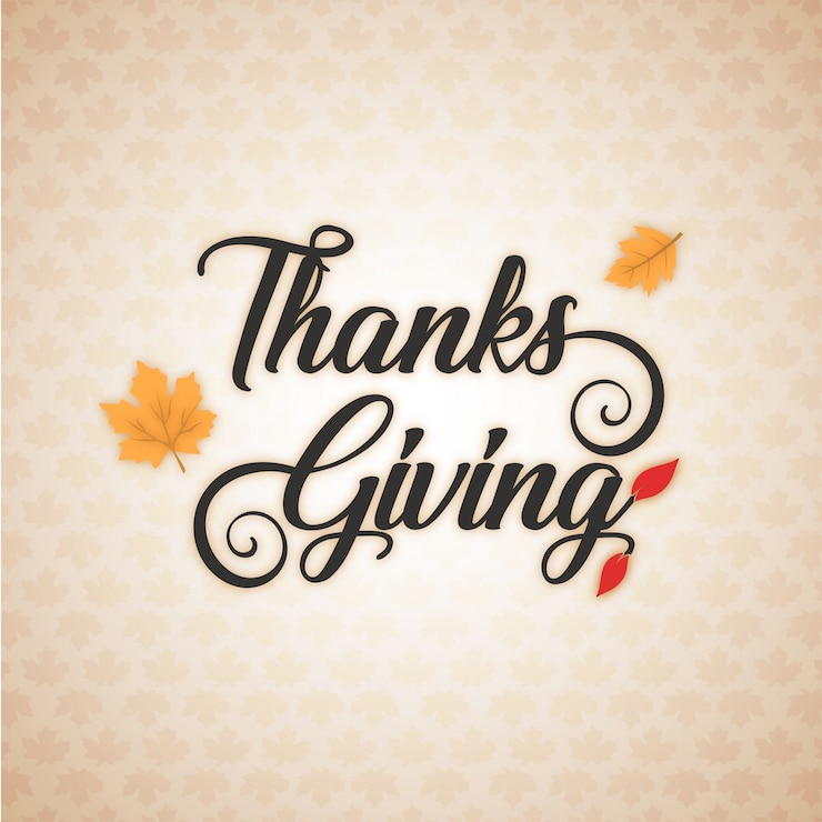 Vector frasa ucapan lettering thanksgiving yang digambar tangan vektor
