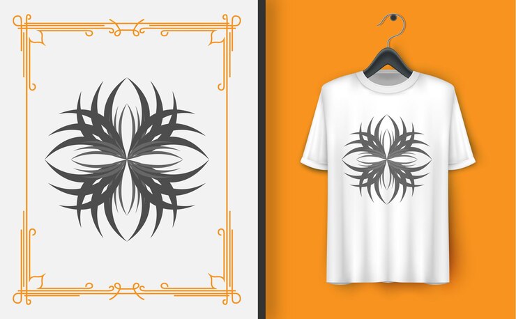 free tshirt design concept with plain clothing colorful vector design