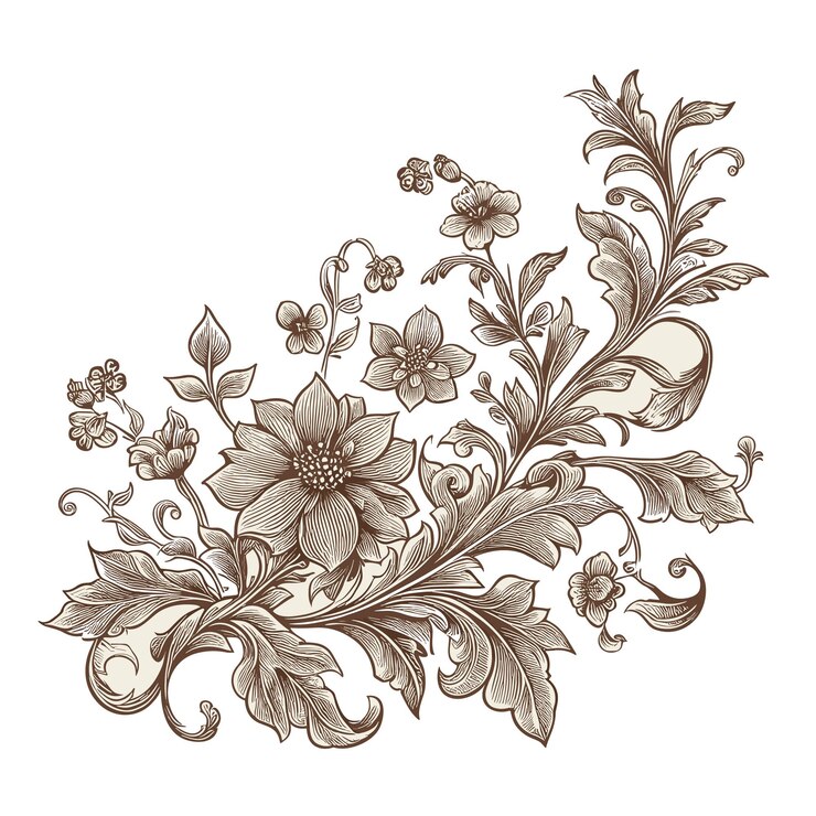 Vector free vector artistic vintage decorative sketch wedding floral background