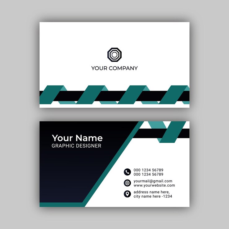 Free Vector  colorful business card mock up