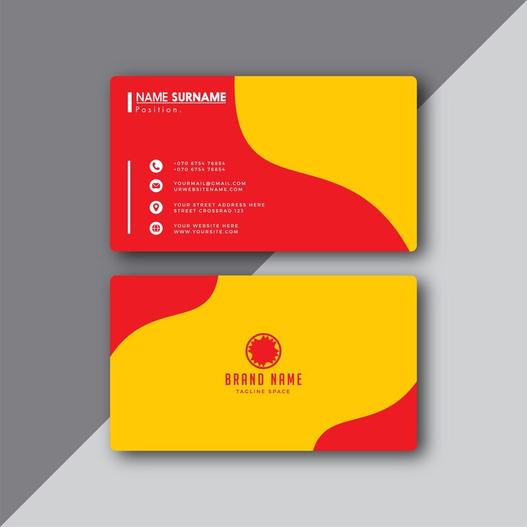 Free Vector  colorful business card