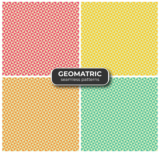 Free vector colorful geometric seamless pattern background