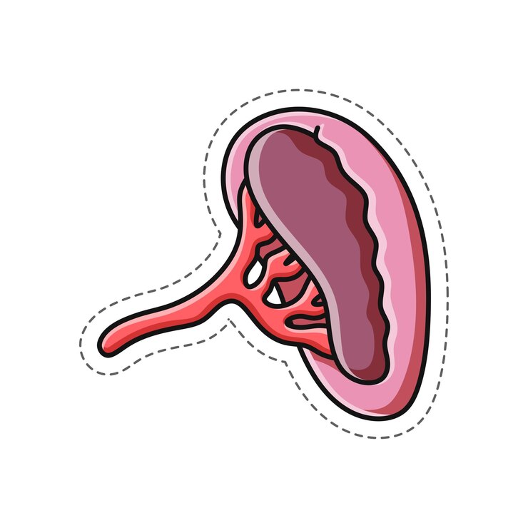 Vector free vector doodle illustration of a healthy human kidney sticker