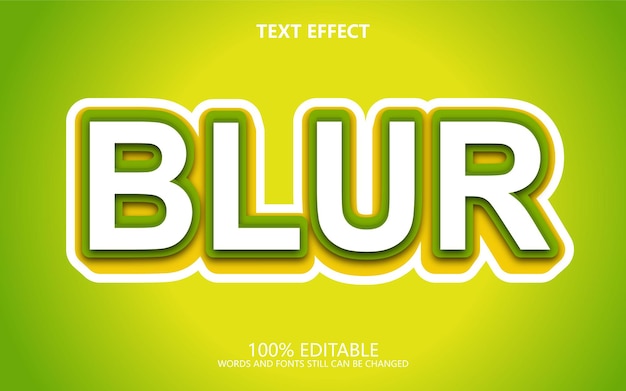 Free vector editable Blur text effect