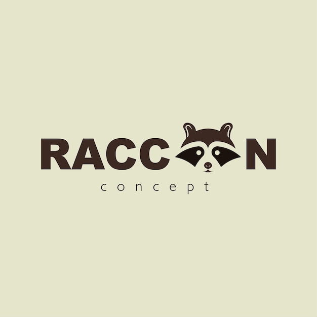 Free vector raccoon corporate icon symobol logo brand
