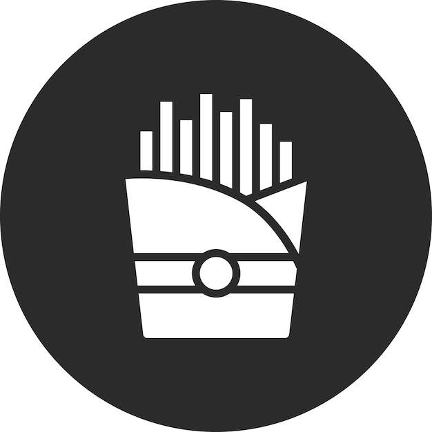 French Fries vector icon illustration of Food Delivery iconset