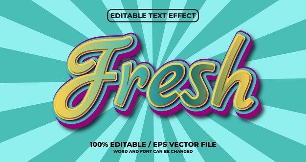 fresh text effect style