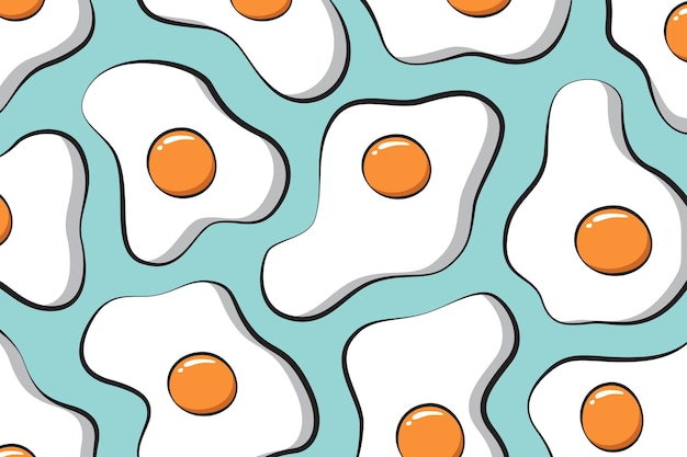 fried egg vector abstract egg background pattern