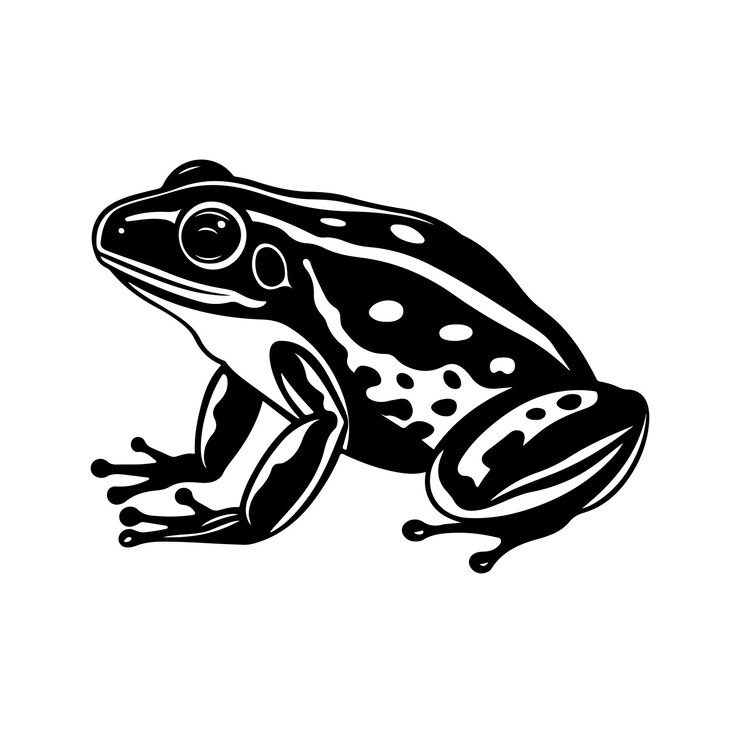Frog Silhouette Vector Illustration