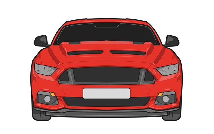 front view illustration of a sports car