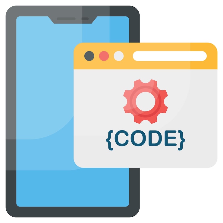 Vector frontend wire frame concept dynamic js dev vector design software and web development symbol compute
