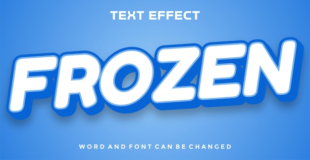Frozen editable text effect