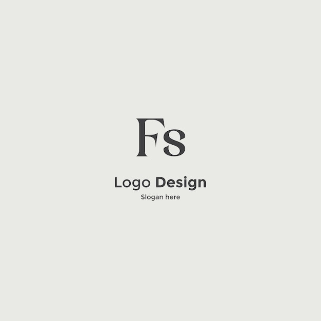 fs logo design vector image