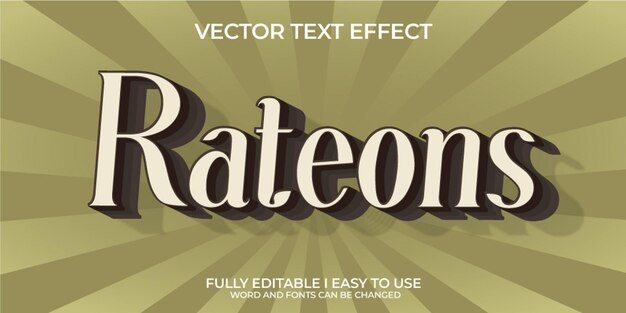 Fully Editable 3D Vector Text Effect