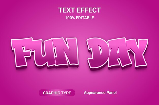 fun day 3d text effects
