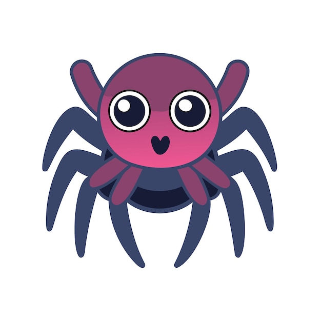 Funny cartoon spider childrens illustration Halloween holiday