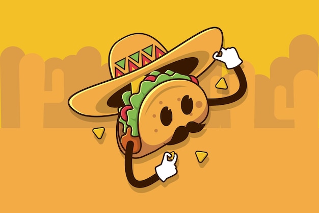 funny tacos with sambreno illustrartion