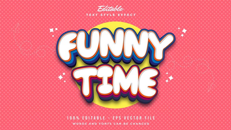 Vector funny times text effect
